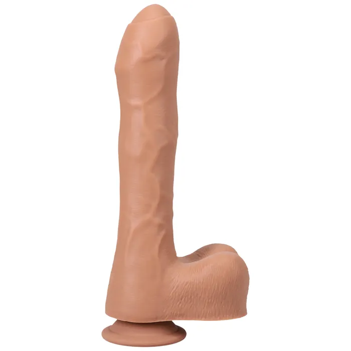 Doc Johnson Female Sex Toys Uncut Thruster Mini Vibrating Fuck Machine Silicone Dildo Caramel