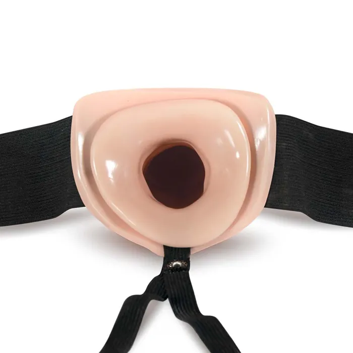 Dr Skin 7 Inch Hollow Strap On Harness With Dildo Vanilla Intimate Expressions Female Sex Toys