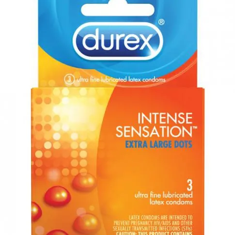 Durex Male Sex Toys Durex Intense Sensation Extra Large Condoms Dots 3 Pack