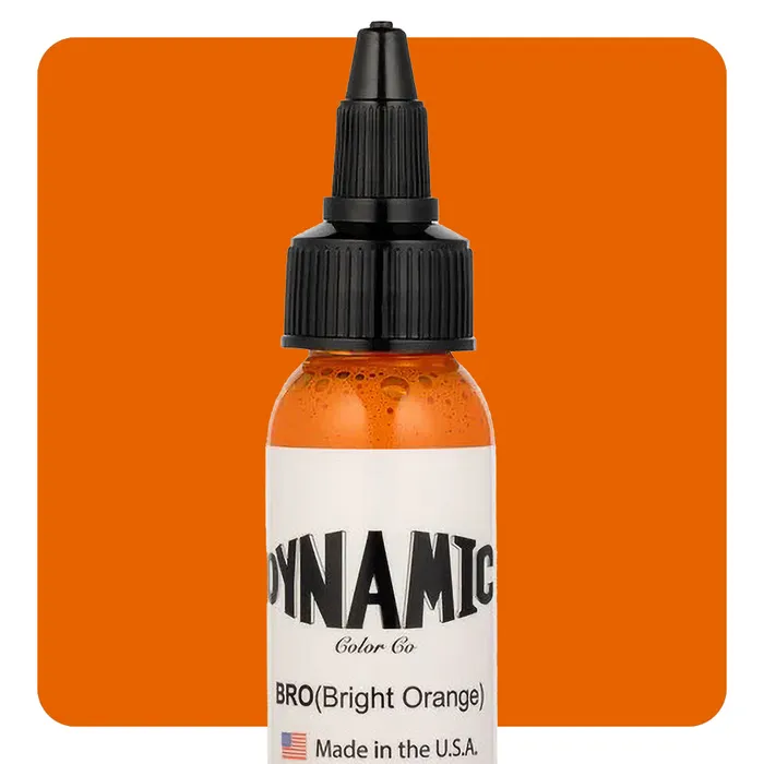 Dynamic Bright Orange Tattoo Ink 1oz Bottle Dynamic Vibrators
