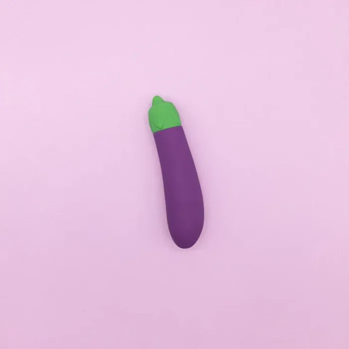 Eggplant Emojibator Ultra Discreet First Time Bullet Vibrator Dame Products Female Sex Toys