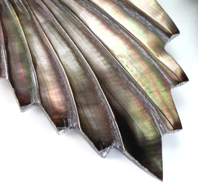 Elementals Organics Anal Black Mother of Pearl Fatuous Ear Hangers Pick Size Price Per 2