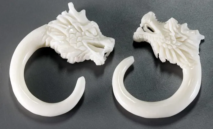 Elementals Organics Male Sex Toys CARVED DRAGONS HEAD Natural Bone Organic Body Jewelry 2mm 8mm Price Per 1 Elementals Organics Male Sex Toys CARVED DRAGONS HEAD Natural Bone Organic Body Jewelry 2mm 8mm Price Per 1