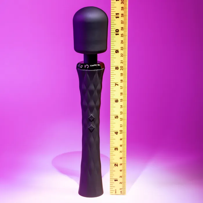 Evolved Novelties Female Sex Toys Playboy Royal Rechargeable Black Silicone Wand Vibrator