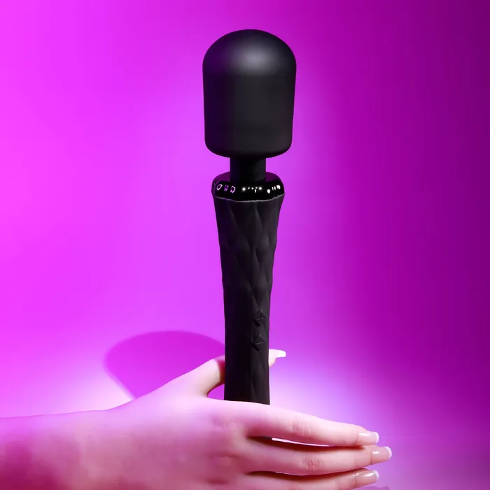 Evolved Novelties Female Sex Toys Playboy Royal Rechargeable Black Silicone Wand Vibrator