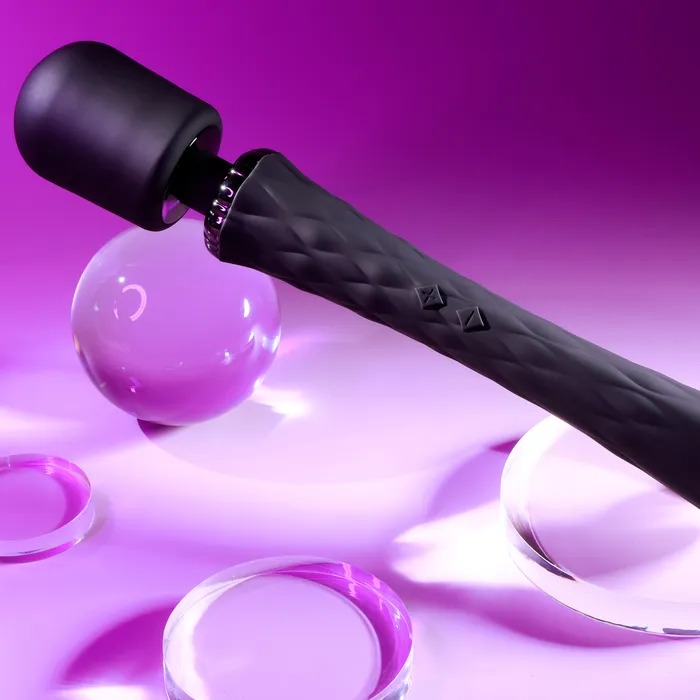 Evolved Novelties Female Sex Toys Playboy Royal Rechargeable Black Silicone Wand Vibrator