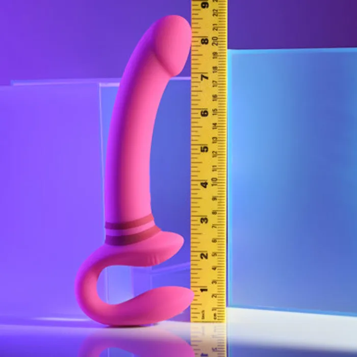 Evolved Novelties Female Sex Toys Sharing Is Caring Double Ended Wearable Strapless Strap On Vibrator Pink
