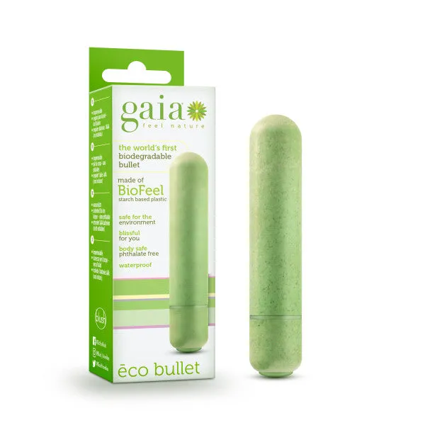 Female Sex Toys Blush Gaia Biodegradable Recyclable Eco Bullet Vibrator Green