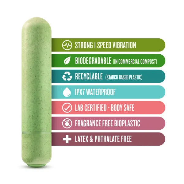 Female Sex Toys Blush Gaia Biodegradable Recyclable Eco Bullet Vibrator Green
