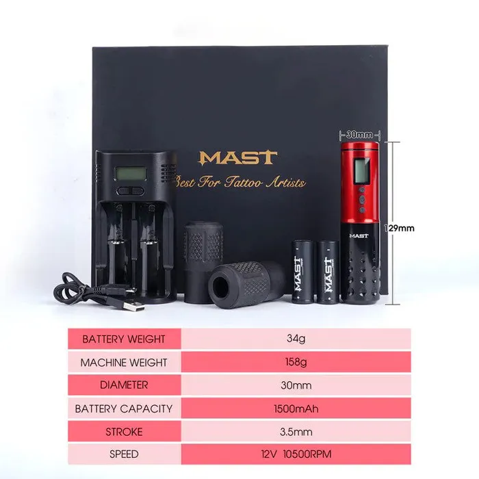 Female Sex Toys Dragonhawk Dragonhawk Mast Lancer Wireless Tattoo Machine