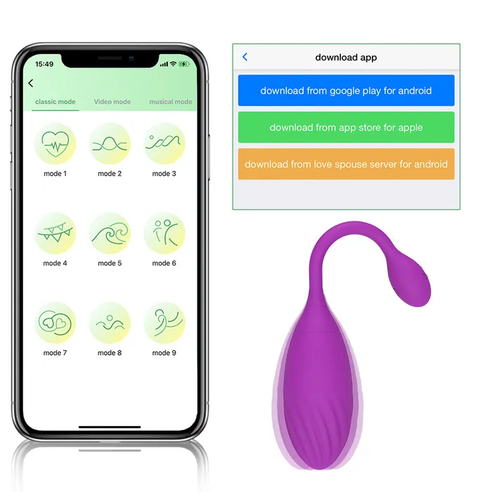 Female Sex Toys FunMates Wireless Kegel Ball Vibrator Womens Vibrating EggAPP Control