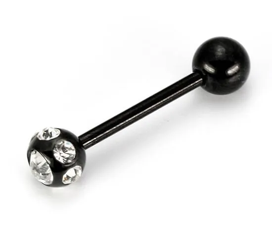 Female Sex Toys Painful Pleasures 14g 58 Blackout Disco Straight Barbell
