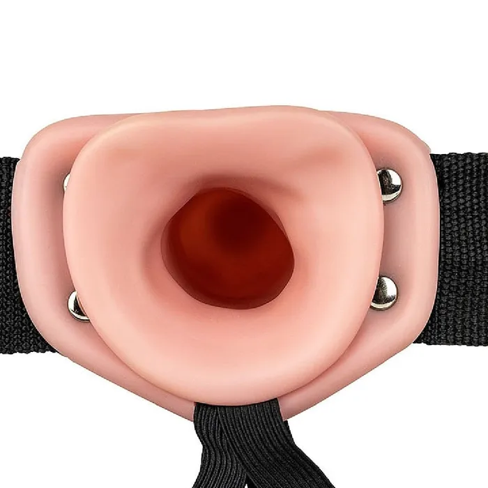 Female Sex Toys Shots Realrock Massive Vibrating 10 Inch Hollow Dildo Strapon Harness Vanilla