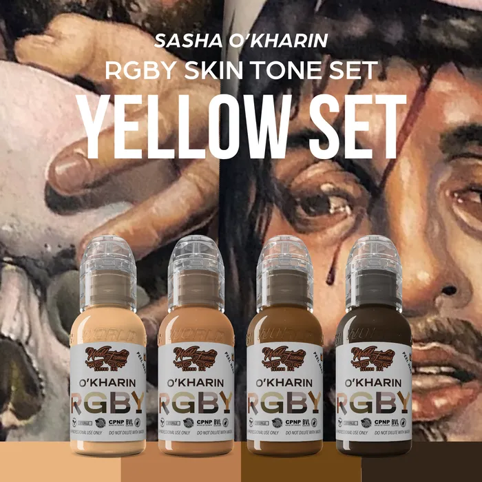 Female Sex Toys World Famous Sasha OKharin RGBY Skin Tone Yellow Mini Set of 4 Colors World Famous 1oz