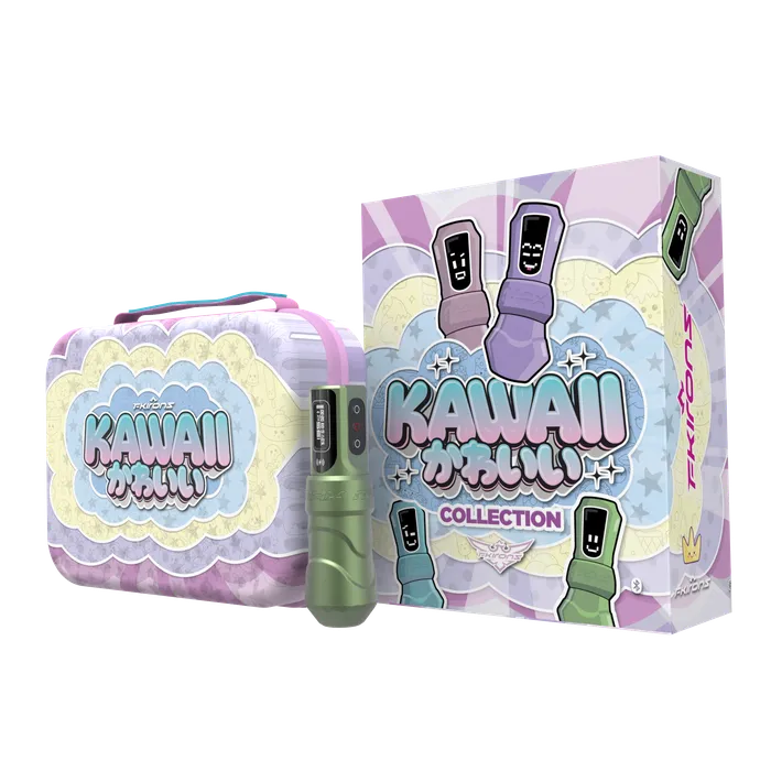 FK Irons Flux Max Tattoo Machine with 2 PowerBolt 20 Special Edition Kawaii Series 40mm Stroke FK Irons Male Sex Toys