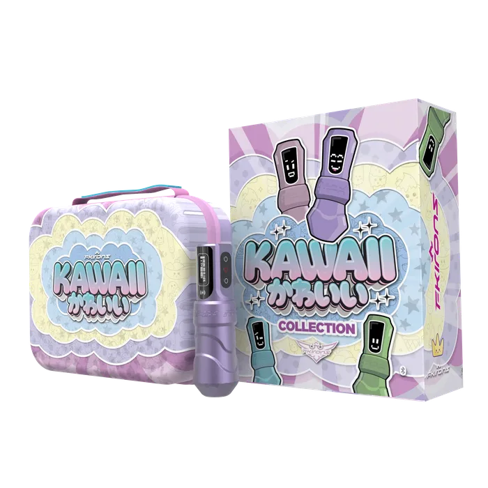 FK Irons Flux Max Tattoo Machine with 2 PowerBolt 20 Special Edition Kawaii Series 40mm Stroke FK Irons Male Sex Toys