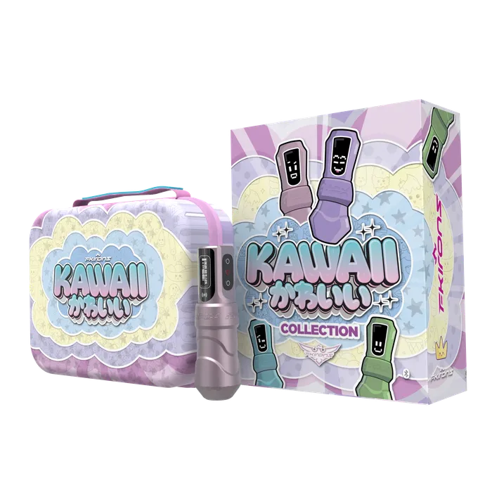 FK Irons Flux Max Tattoo Machine with 2 PowerBolt 20 Special Edition Kawaii Series 40mm Stroke FK Irons Male Sex Toys