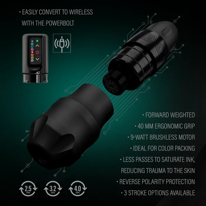 FK Irons Vibrators EXO 2 PowerBolts Pick Stroke Length and Color