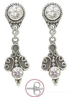 Fleur de Bali Sterling Silver Fashion Earrings Painful Pleasures Anal