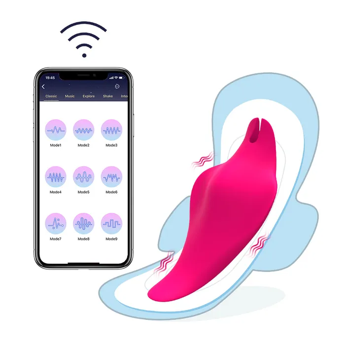 FUNMATES Vibrators Deme Spaceship Wearable Vibrator APP Control9 Function