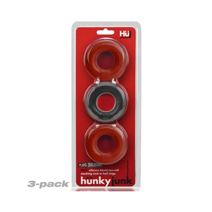 hnkyjunk HUJ3 CRING 3pack Red Black SiliconeTPR Oxballs LLC Anal