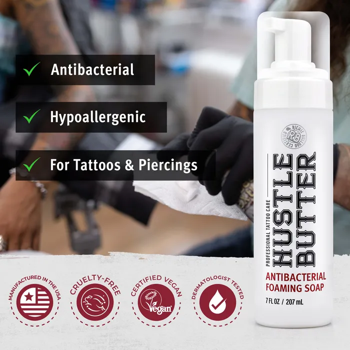 Hustle Butter Female Sex Toys Hustle Bubbles Deluxe Foamer Antimicrobial Soap 7oz Single or Case of 12