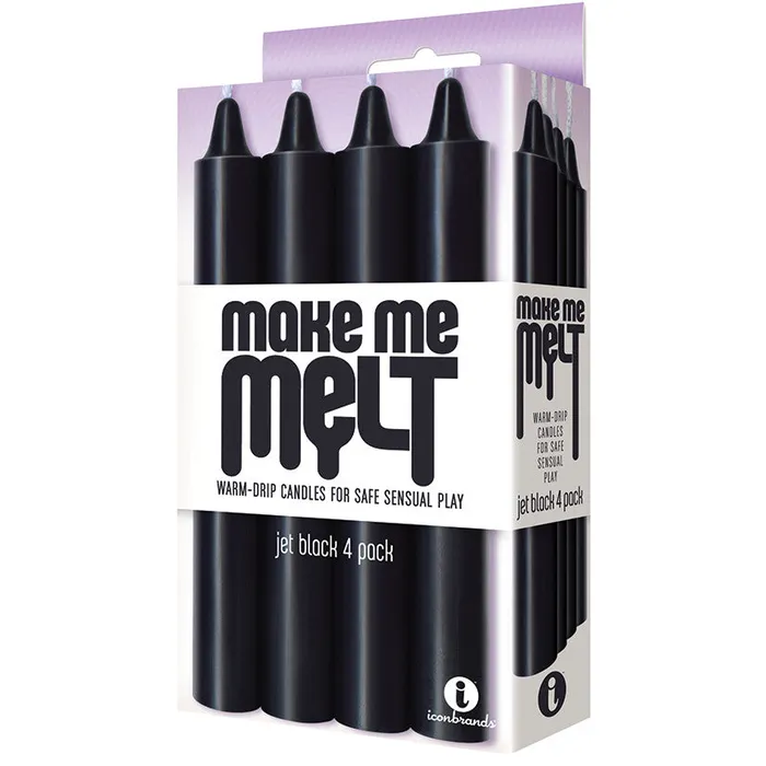Icon Brands Vibrators Make Me Melt Pain Pleasure Drip Candles Black