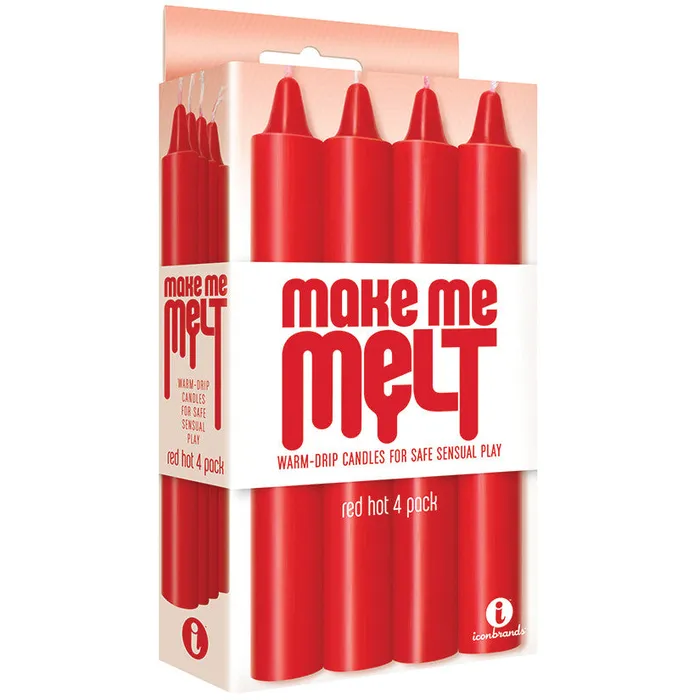Icon Brands Vibrators Make Me Melt Pain Pleasure Drip Candles Red