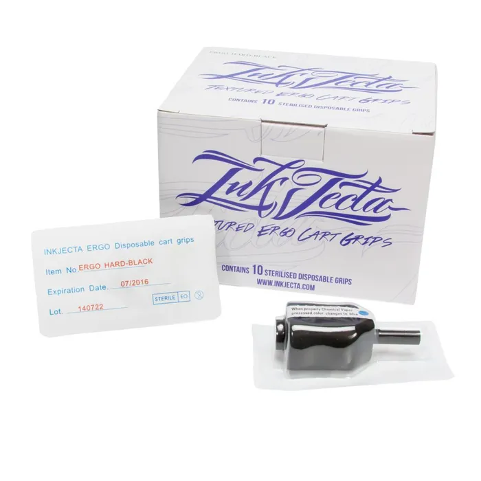 InkJecta Anal InkJecta Ergo Disposable Cartridge Grips in Black Box of 10