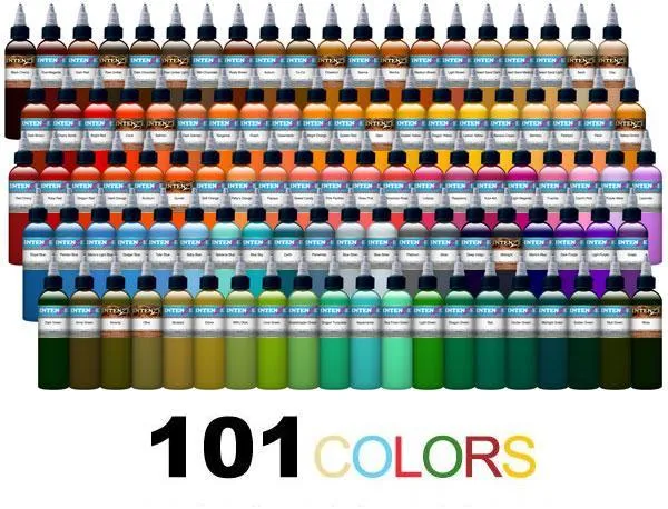 Intenze Anal Intenze Tattoo Inks 101 Color Tattoo Ink Set 1oz Bottles