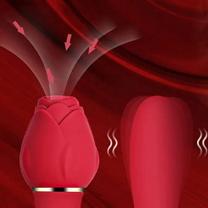 Its the Bomb Vibrators The Suckle Rose Double Ended Vibrating and Sucking Wand