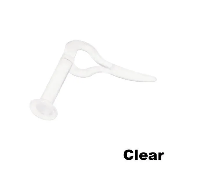 Kaos Anal Clear Heart Silicone Retainer by Kaos Softwear 16g or 14g