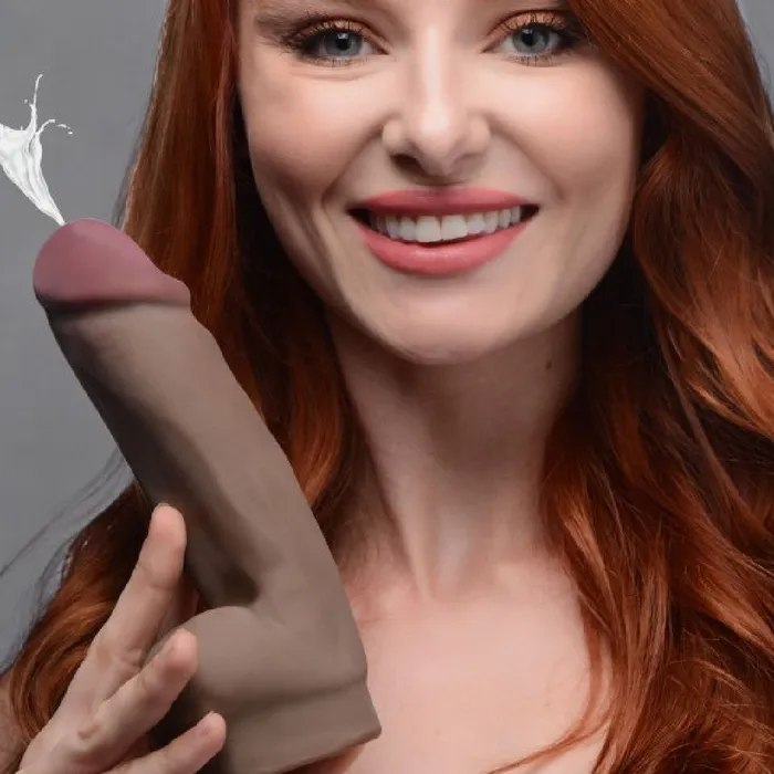 Loadz Squirting 7 Inch Chocolate Tone Dildo Squeeze and Squirt XR Brands Dildos Loadz Squirting 7 Inch Chocolate Tone Dildo Squeeze and Squirt XR Brands Dildos