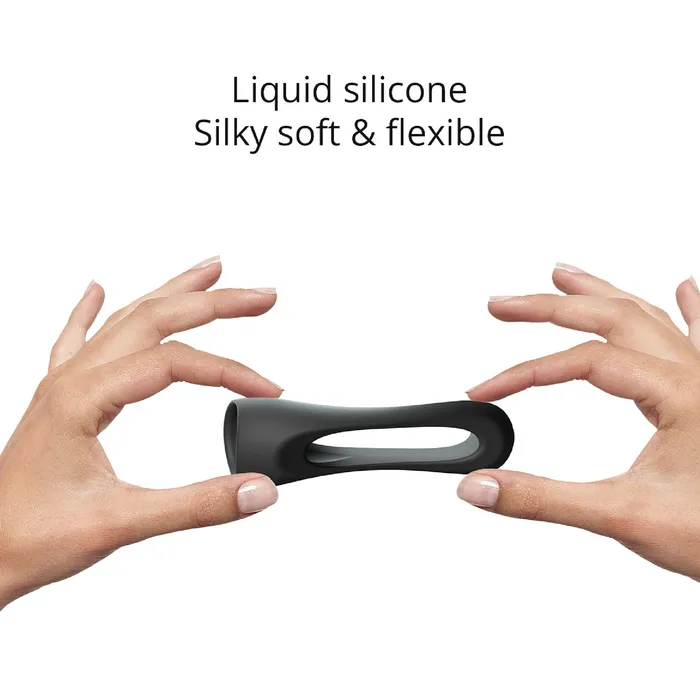 Lovely Planet Flux Stretchy Black Silicone Cock and Ball Ring Male Sex Toys