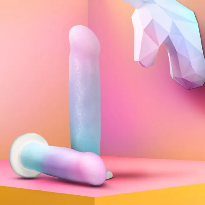 Lucky Sparkle Silicone Suction Cup 8 Inch Dildo Blush Dildos