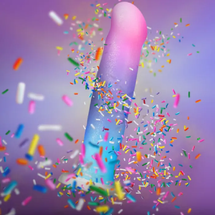 Lucky Sparkle Silicone Suction Cup 8 Inch Dildo Blush Dildos