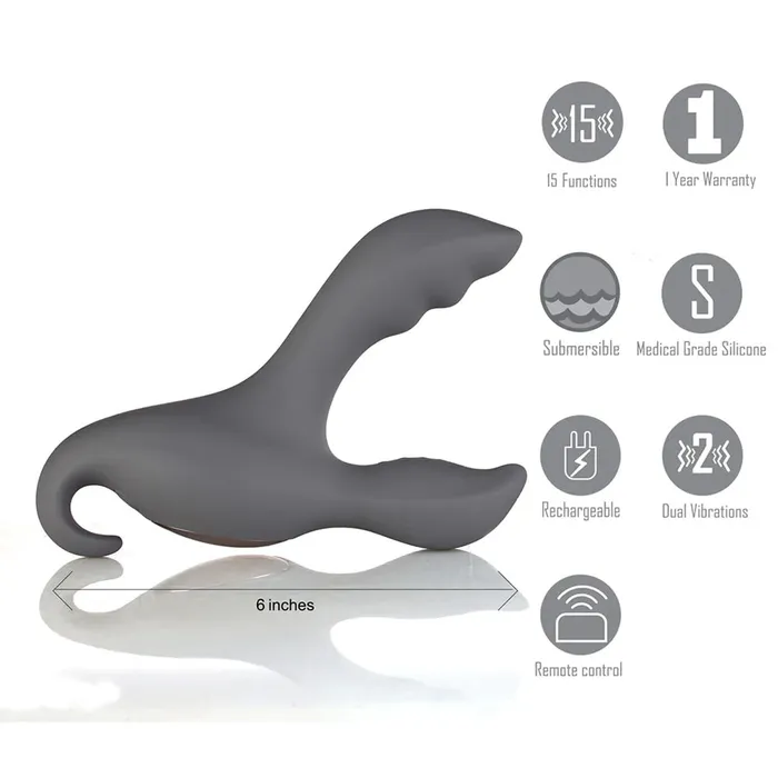 Maia Toys Female Sex Toys APOLLO 15Function Silicone Remote Control Dual Motor USB Rechargeable Prostate Massager