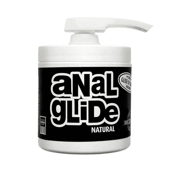 Male Sex Toys Doc Johnson Enterprises Anal Glide Natural with Pump 4 oz