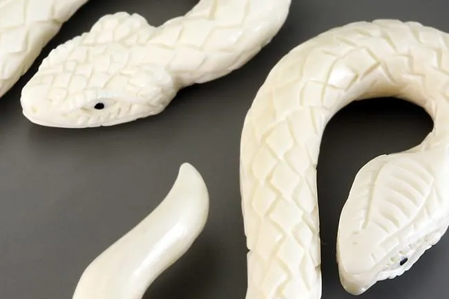 Male Sex Toys Elementals Organics White Snake Bone Hangers Pick Size Price Per 2