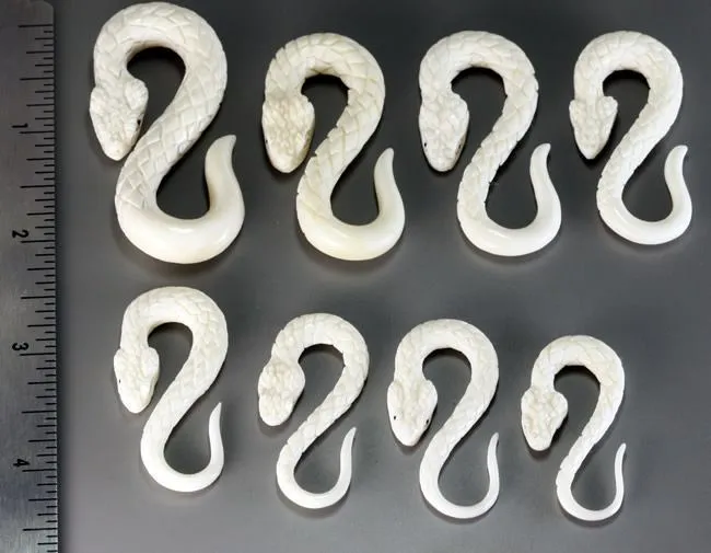 Male Sex Toys Elementals Organics White Snake Bone Hangers Pick Size Price Per 2