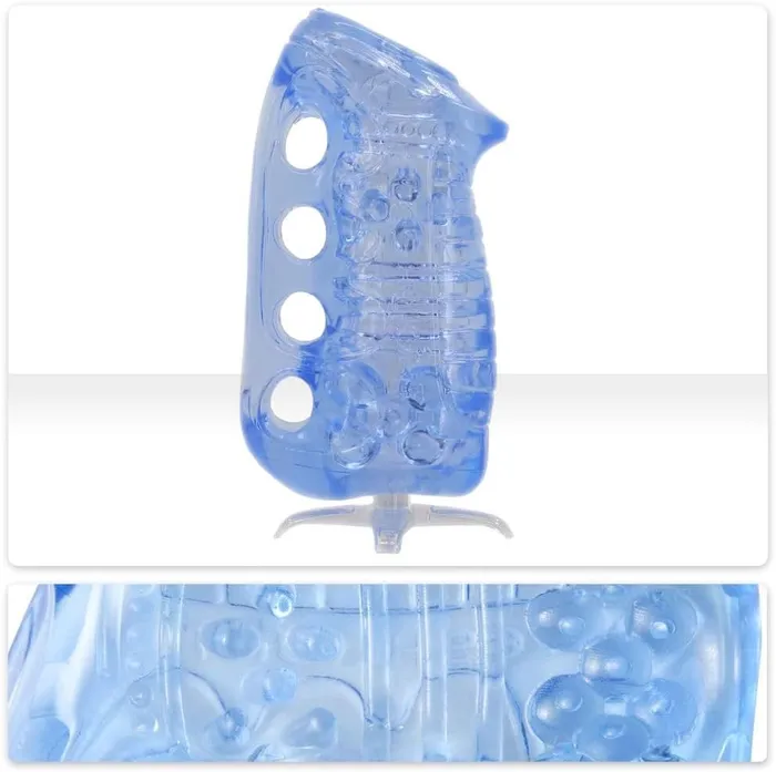 Male Sex Toys Fleshlight Fleshskins Grip by Fleshlight Blue Ice with Drying Stand