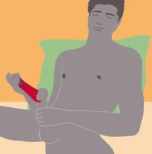 Male Sex Toys Fun Factory Fun Factory Manta Vibrating Penis Stroker Deep Blue