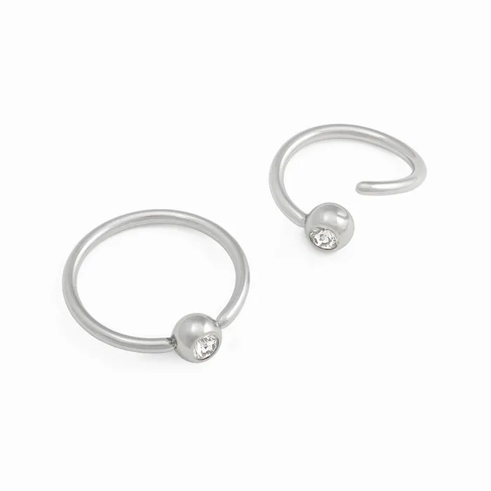 Male Sex Toys Painful Pleasures 18g Downward Crystal Jewel Steel Fixed Bead Ring Price Per 1