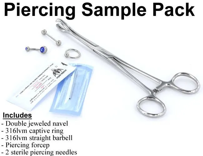 Male Sex Toys Pierced Tools Piercing Sample Pack Body Jewelry Needles Tools