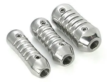 Male Sex Toys Stainless Steel Tattoo Grip Ribbed 3 Sizes Precision
