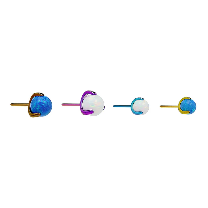 Male Sex Toys Tilum Tilum Titanium Threadless Pronged Opal Ball Price Per 1