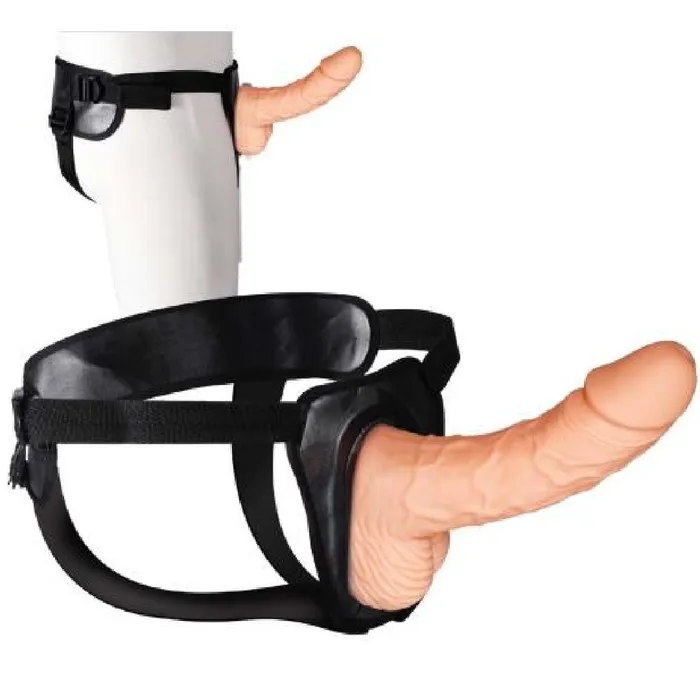 Nasstoys Female Sex Toys Erection Assistant 95 Inch Hollow Dildo Strapon Harness Vanilla