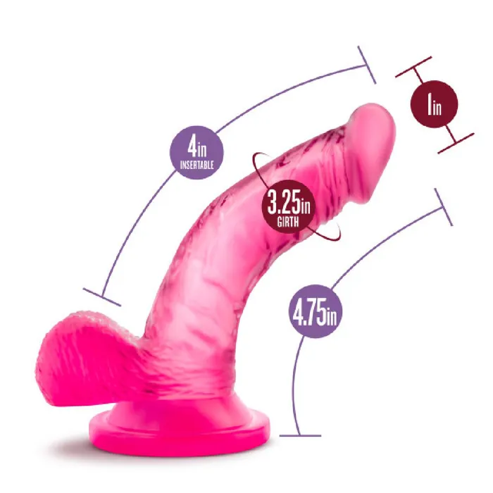 Naturally Yours 4 Inch Mini Cock Pink Blush Dildos