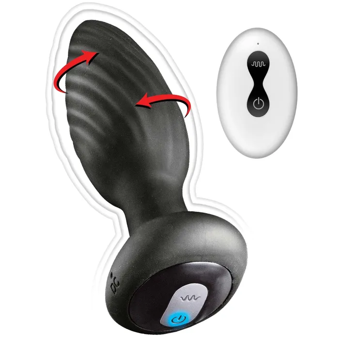Novelties By Nasswalk Inc Anal ASSSATION Remote Vibrating Rotating Anal Plug Black