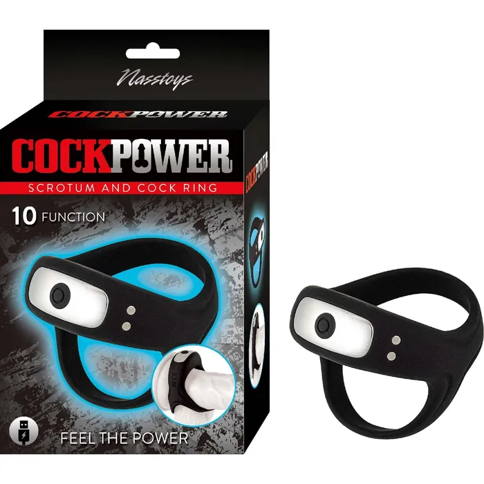 Novelties By Nasswalk Inc Male Sex Toys COCKPOWER Scrotum and Cock Ring Black Novelties By Nasswalk Inc Male Sex Toys COCKPOWER Scrotum and Cock Ring Black